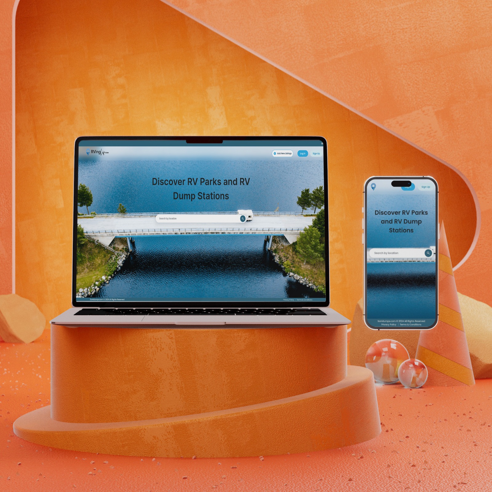 RV park finder for Enviro Design Products