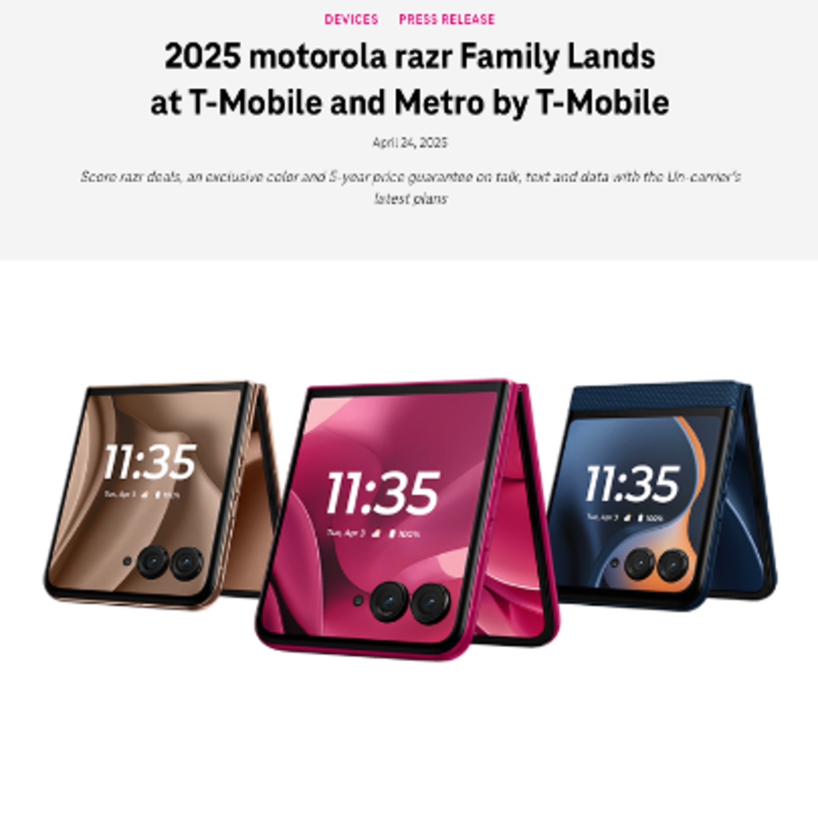 Motorola Razr relaunch at T-Mobile